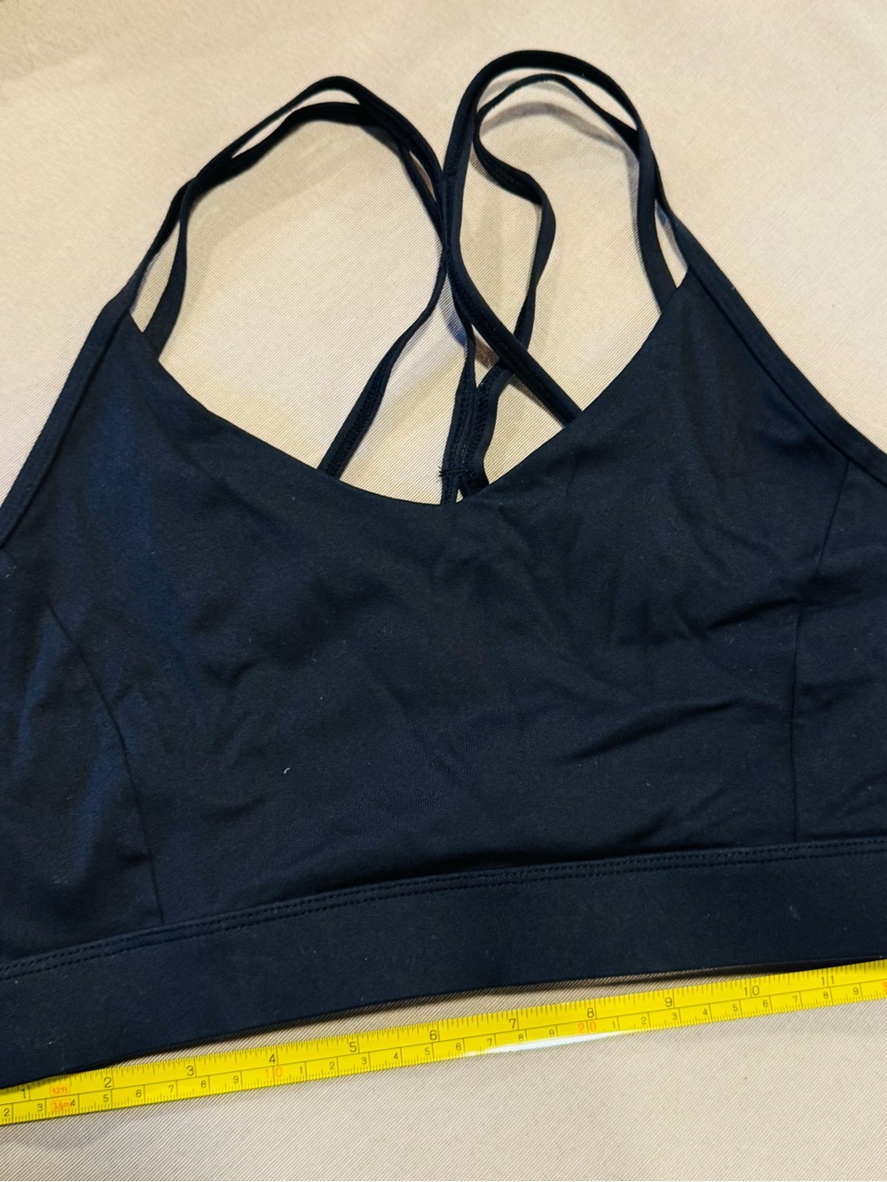 Black Strappy Low-Impact Sports Bra